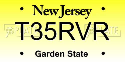 T35RVR New Jersey License Plate