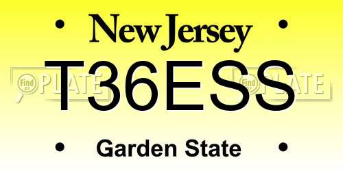 T36ESS New Jersey License Plate
