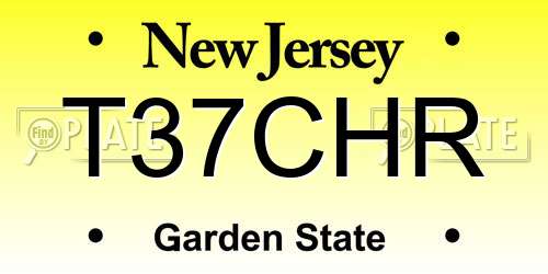 T37CHR New Jersey License Plate