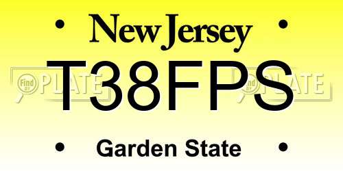 T38FPS New Jersey License Plate