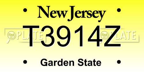 T3914Z New Jersey License Plate