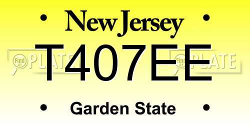 T407EE New Jersey License Plate