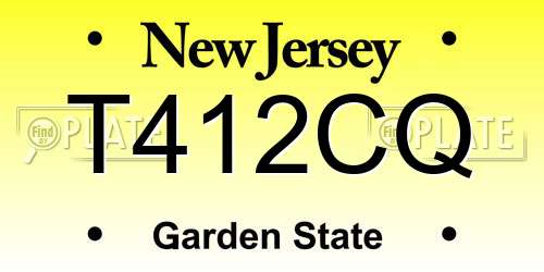 T412CQ New Jersey License Plate