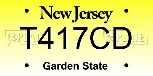T417CD New Jersey License Plate