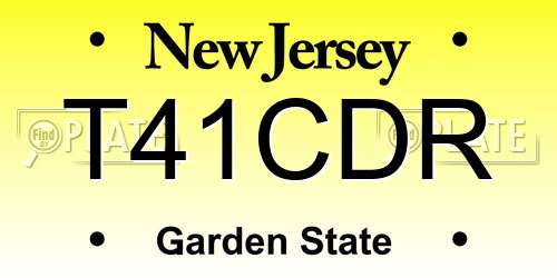 T41CDR New Jersey License Plate