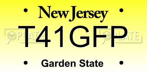 T41GFP New Jersey License Plate