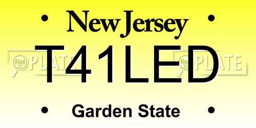 T41LED New Jersey License Plate