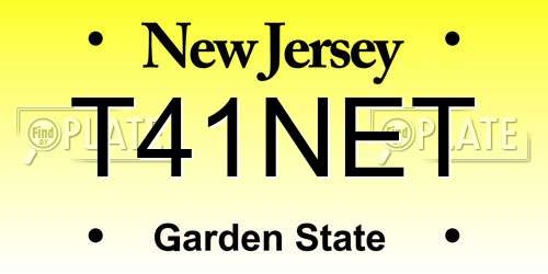 T41NET New Jersey License Plate