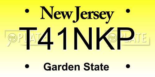 T41NKP New Jersey License Plate