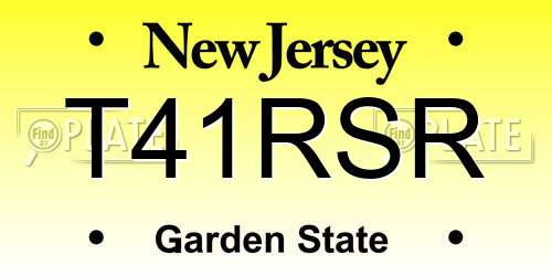 T41RSR New Jersey License Plate