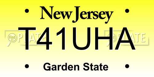T41UHA New Jersey License Plate
