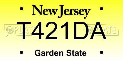 T421DA New Jersey License Plate