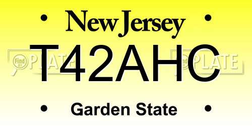 T42AHC New Jersey License Plate