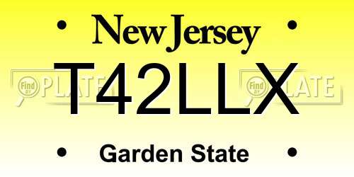 T42LLX New Jersey License Plate