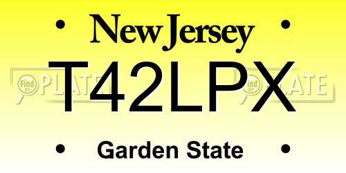 T42LPX New Jersey License Plate