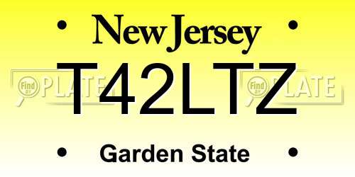 T42LTZ New Jersey License Plate