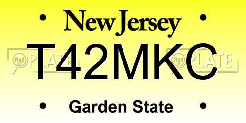 T42MKC New Jersey License Plate