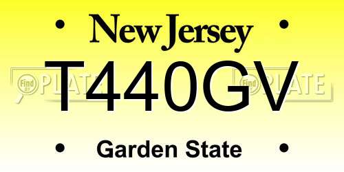T440GV New Jersey License Plate