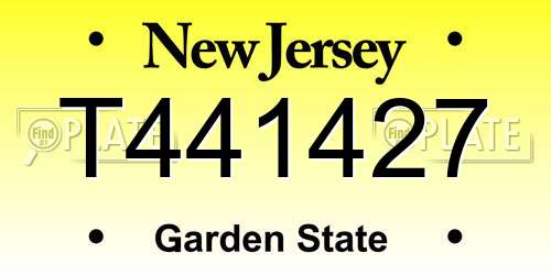 T441427 New Jersey License Plate