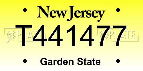 T441477 New Jersey License Plate