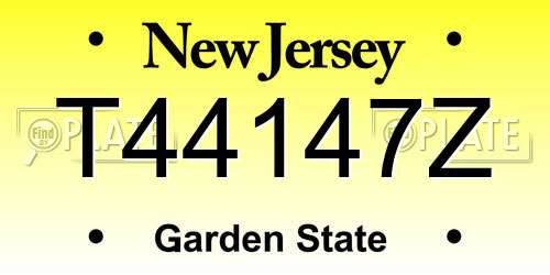 T44147Z New Jersey License Plate