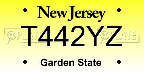 T442YZ New Jersey License Plate
