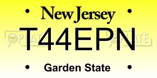 T44EPN New Jersey License Plate