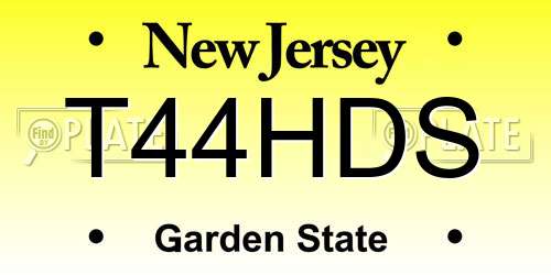 T44HDS New Jersey License Plate