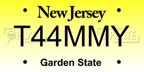 T44MMY New Jersey License Plate