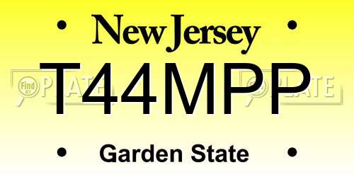 T44MPP New Jersey License Plate