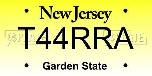 T44RRA New Jersey License Plate