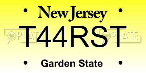 T44RST New Jersey License Plate