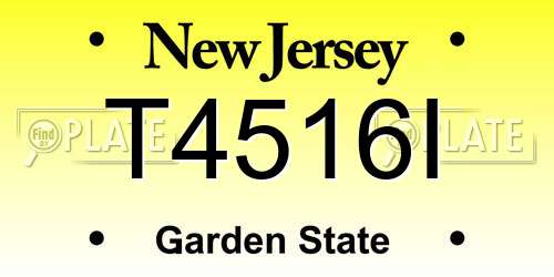 T4516I New Jersey License Plate
