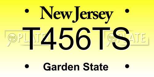 T456TS New Jersey License Plate