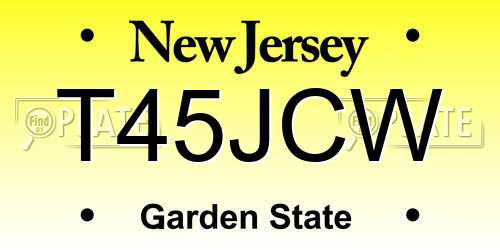 T45JCW New Jersey License Plate