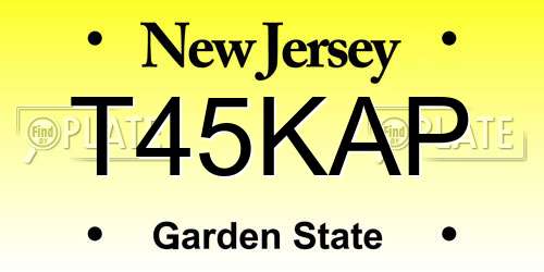 T45KAP New Jersey License Plate