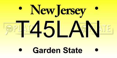 T45LAN New Jersey License Plate