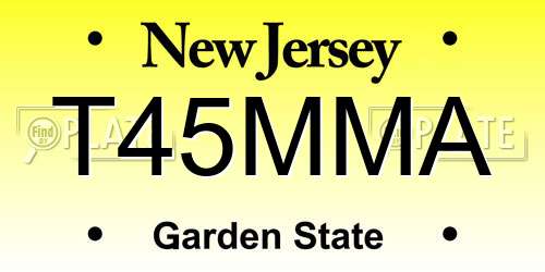 T45MMA New Jersey License Plate