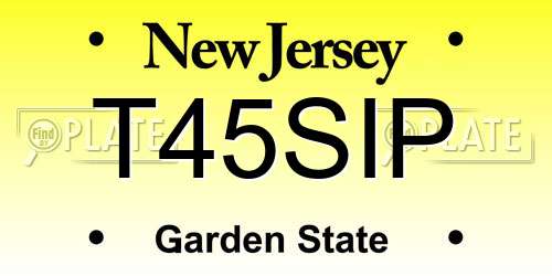 T45SIP New Jersey License Plate