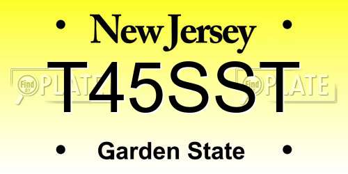 T45SST New Jersey License Plate
