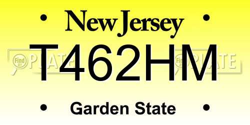 T462HM New Jersey License Plate