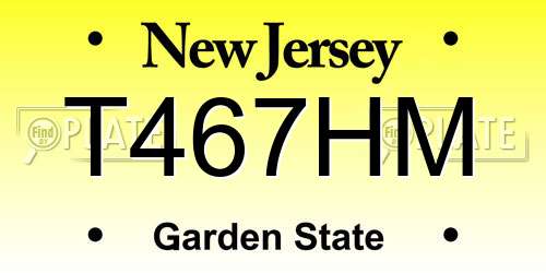 T467HM New Jersey License Plate