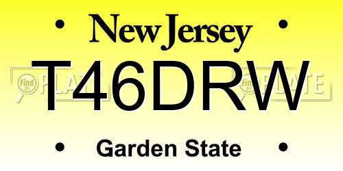 T46DRW New Jersey License Plate