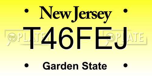 T46FEJ New Jersey License Plate
