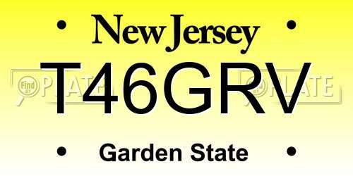 T46GRV New Jersey License Plate