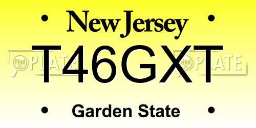 T46GXT New Jersey License Plate