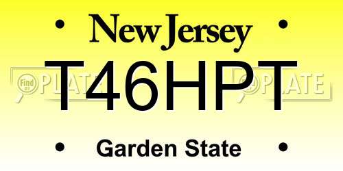 T46HPT New Jersey License Plate