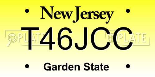T46JCC New Jersey License Plate