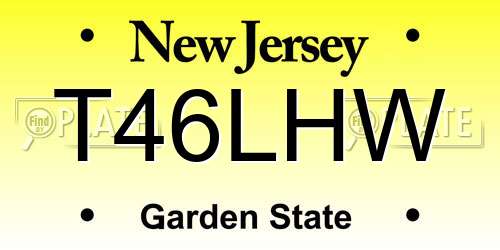 T46LHW New Jersey License Plate