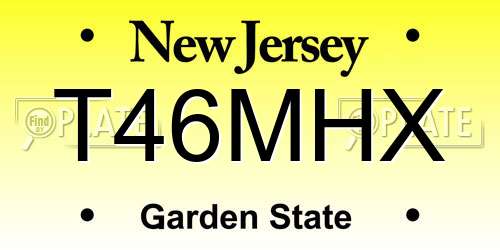 T46MHX New Jersey License Plate